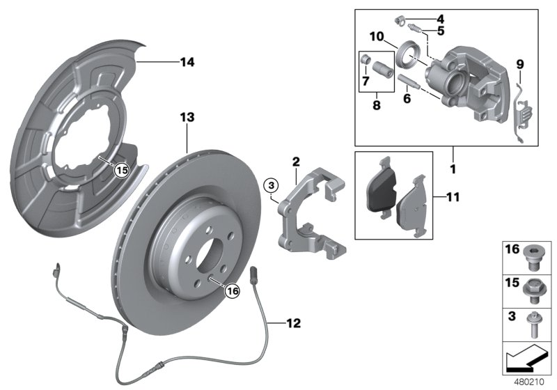 BMW 34356792571 - M performance rear wheel brake - repl.: 1  pcs. autospares.lv