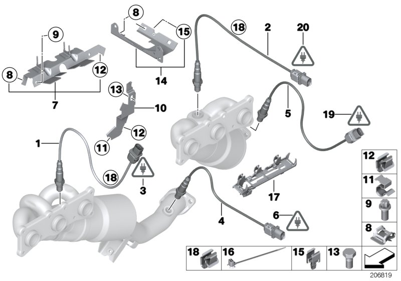 BMW Motorcycles 11 78 7 537 993 - Lambda probe fixings: 1  pcs. autospares.lv