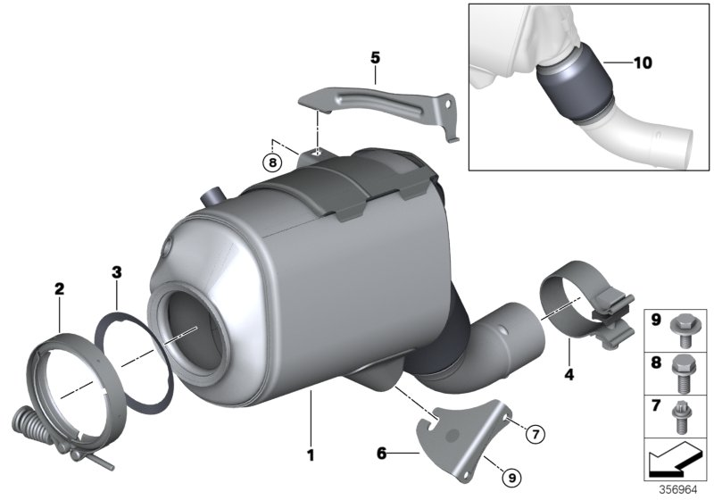 BMW 18307812875 - Assortment, soot / particulate filter repair autospares.lv