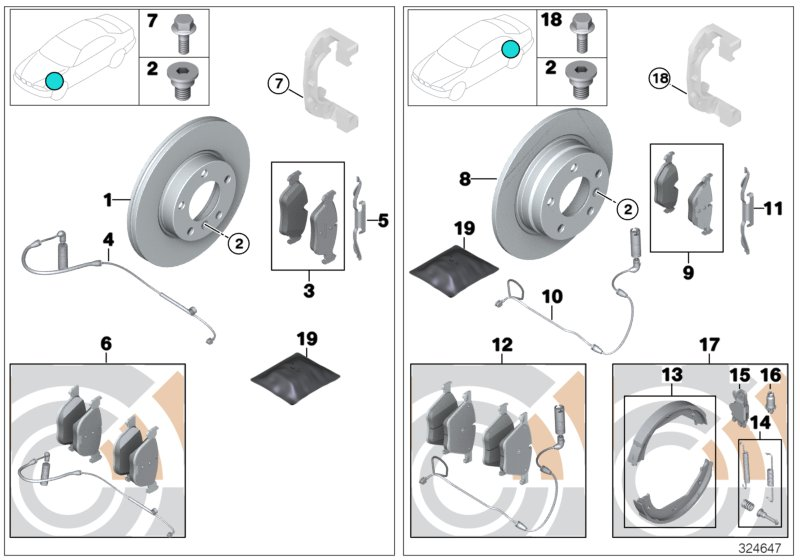 BMW 34112283865 - Brake Pad Set, disc brake autospares.lv