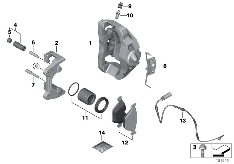 BMW 34 11 6 758 707 - Front wheel brake, brake pad sensor: 2 Kit pcs. autospares.lv