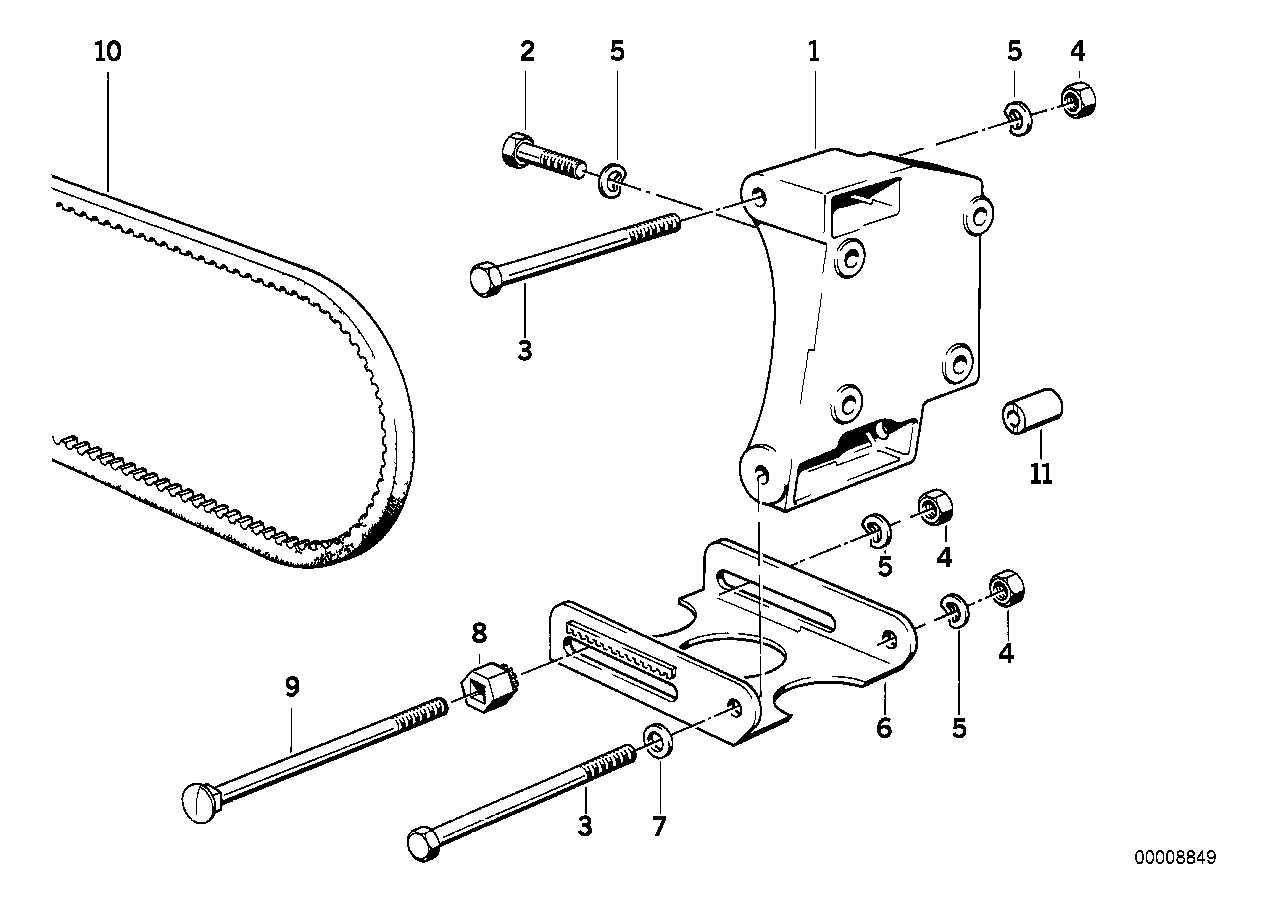 Mini 64521706826 - Air cond.compressor-supporting bracket: 1  pcs. autospares.lv