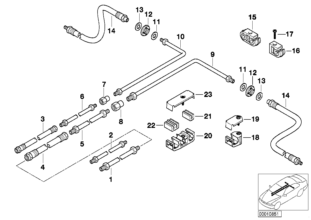 BMW 34 32 1 162 616 - Brake Hose autospares.lv