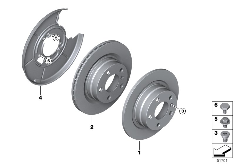 BMW 34216864056 - Rear wheel brake / brake disc: 2  pcs. autospares.lv