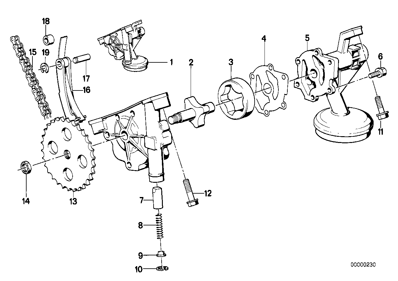 BMW 11 41 1 707 163 - Lubrication system/oil pump with drive: 1  pcs. autospares.lv