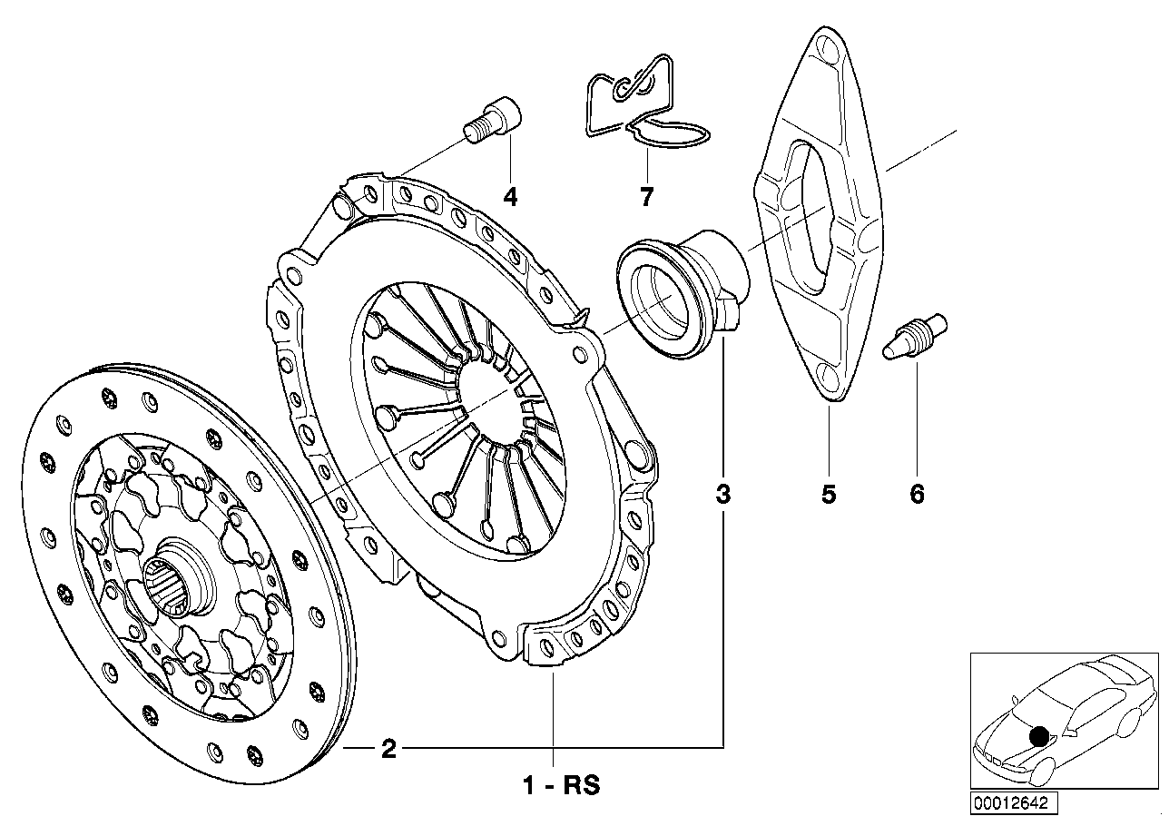 Mini 21211223546 - Clutch: 1 Kit pcs. autospares.lv