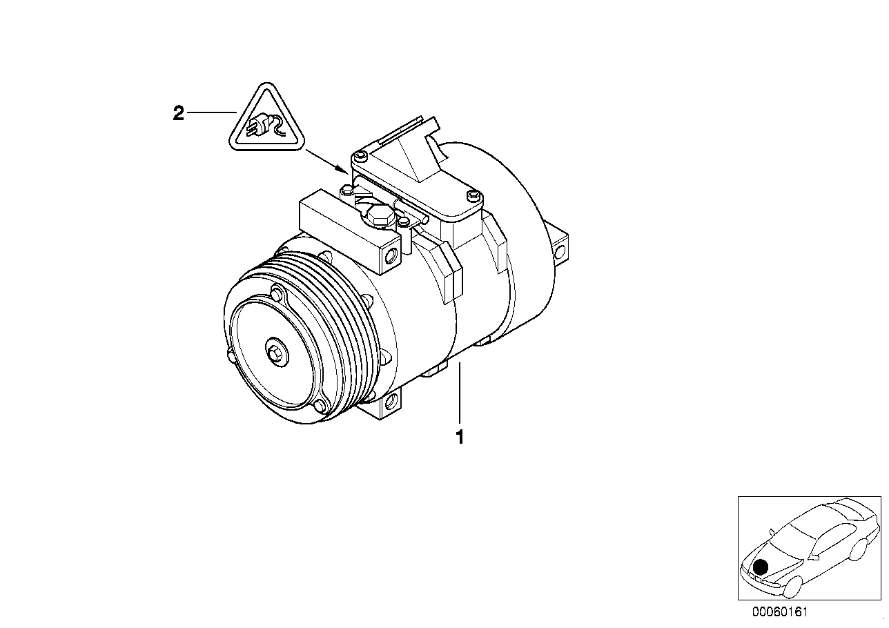 BMW 64 52 6 904 017 - Rp air conditioning compressor: 1  pcs. autospares.lv