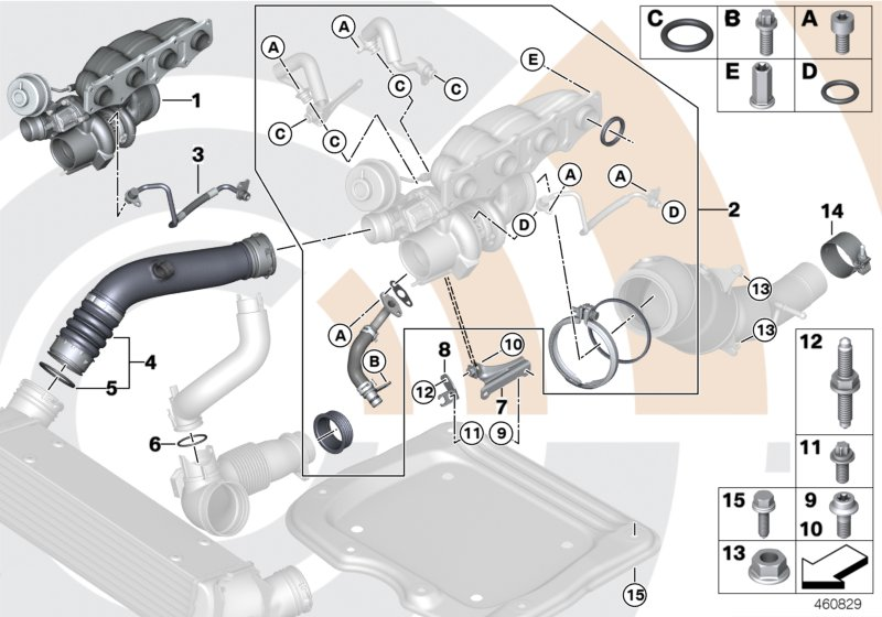 BMW 11657635803 - Turbocharger and install. kit value line: 1  pcs. autospares.lv