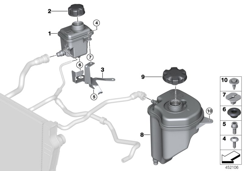 Rolls-Royce 17 11 7 639 024 - Expansion tank: 1  pcs. autospares.lv