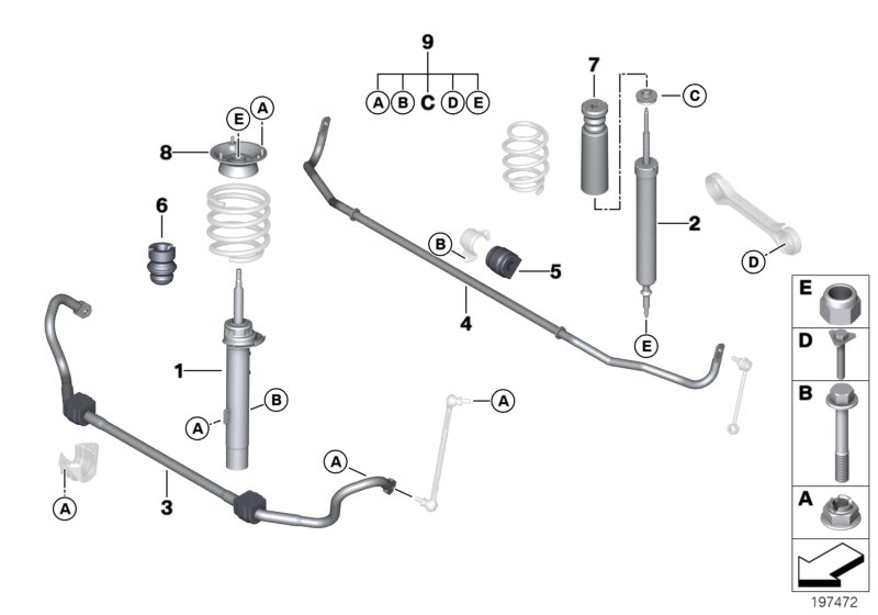 Mini 33526782860 - Single parts, m sport suspension: 2  pcs. autospares.lv