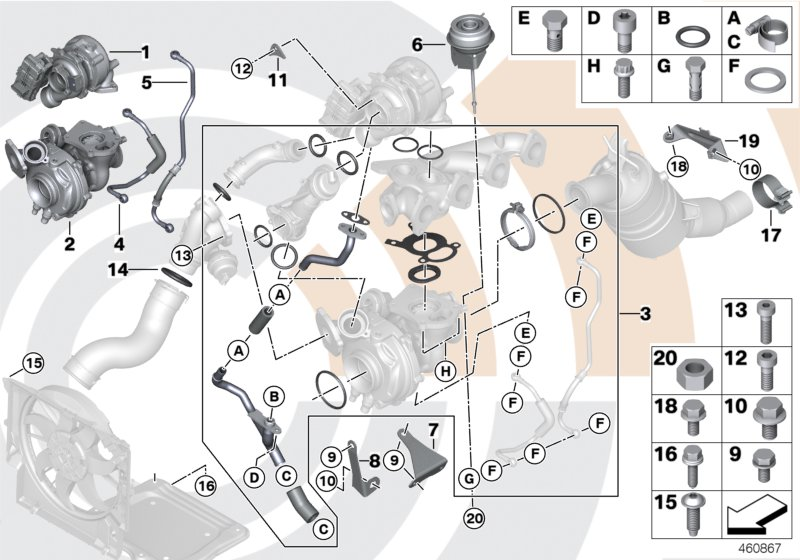 BMW 11657823282 - Turbocharger and install. kit value line: 1  pcs. autospares.lv