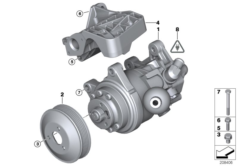 BMW 32416787351 - Power steering pump/adaptive drive: 1  pcs. autospares.lv