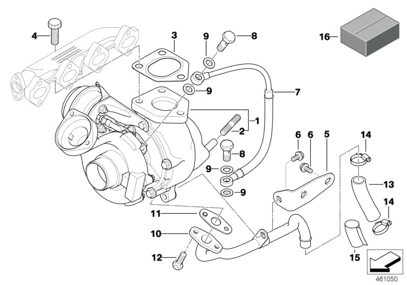 BMW 11652414329 - Turbo charger with lubrication: 1  pcs. autospares.lv