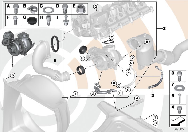 Mini 11657794144 - Turbocharger and install. kit value line: 1  pcs. autospares.lv