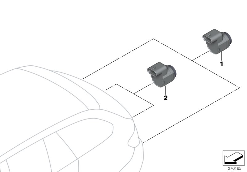 BMW 66202180145 - Ultrasonic-sensor: 2  pcs. autospares.lv