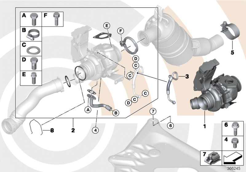 BMW 11658519477 - Turbocharger and install. kit value line: 1  pcs. autospares.lv