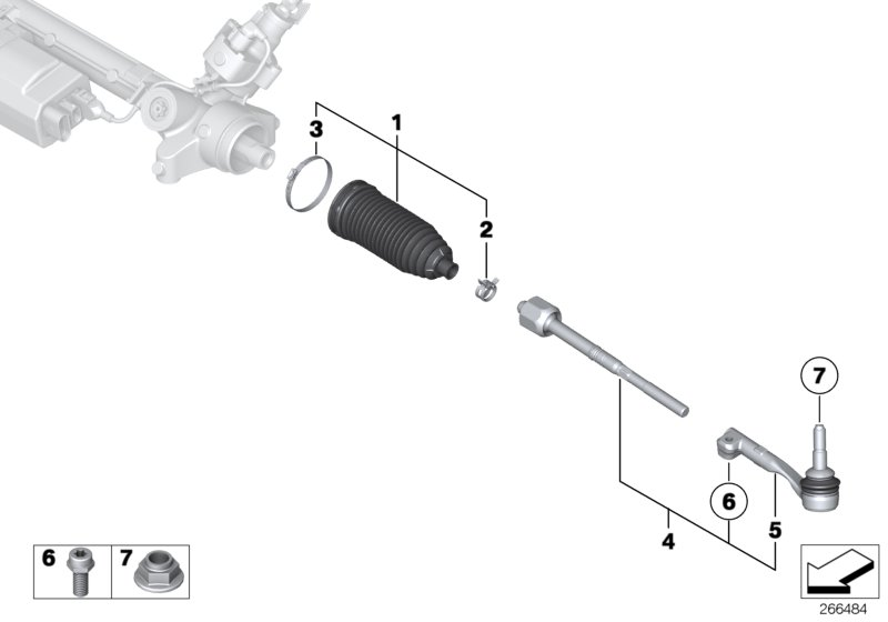 BMW (BRILLIANCE) 32 10 6 870 519 - Steering linkage/tie rods: 2 Kit pcs. autospares.lv