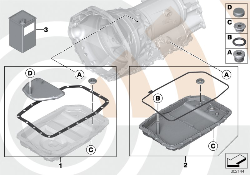 BMW 83 22 0 142 516 - Fluid change kit, autom. transmission: X pcs. autospares.lv