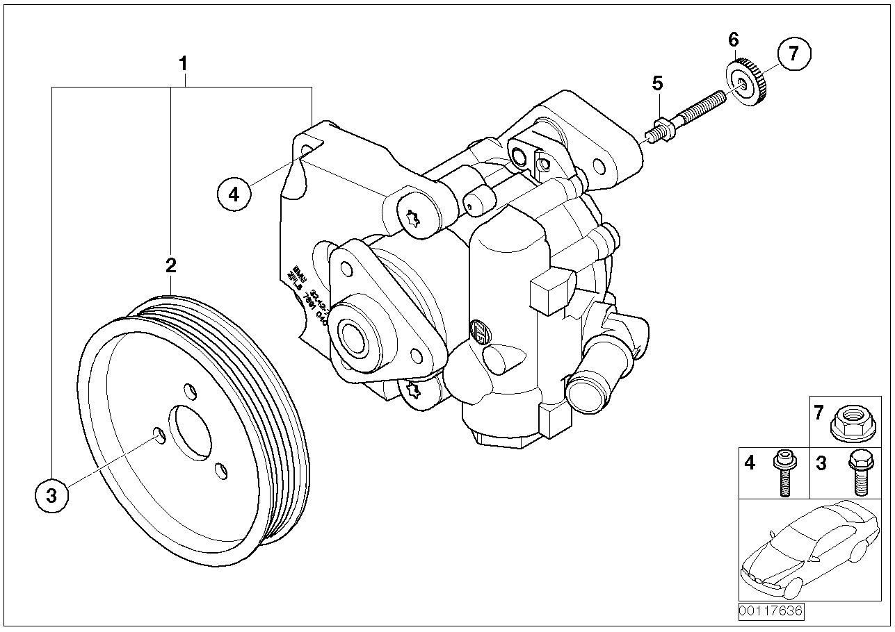 BMW 32 41 6 756 737 - Power steering pump: 1  pcs. autospares.lv