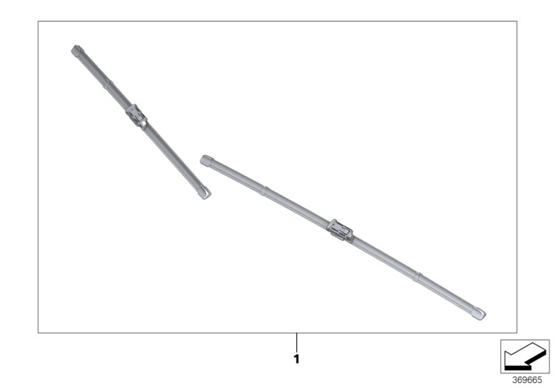 BMW 61612241375 - Set, wiper blades: 1 Kit pcs. autospares.lv