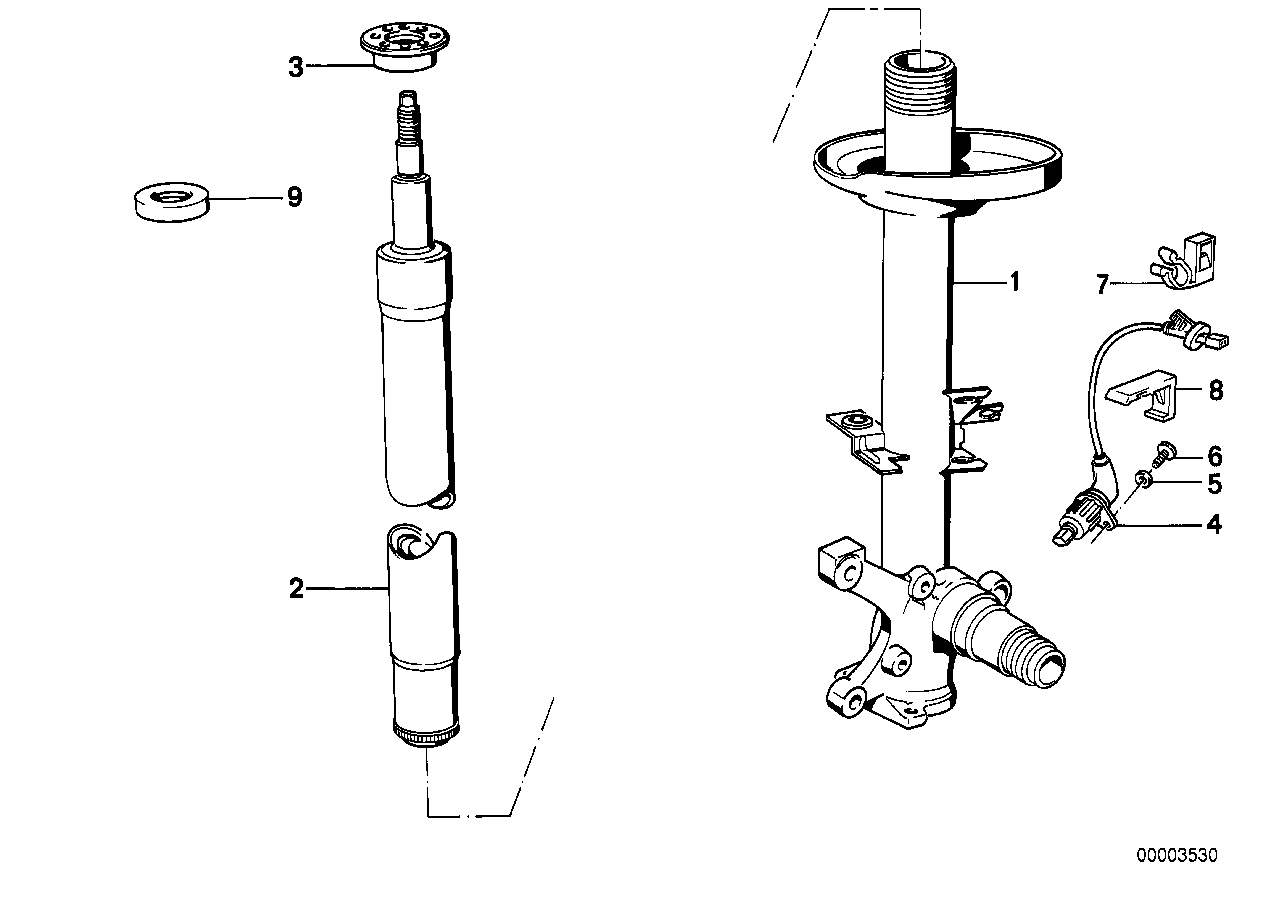 BMW 31 32 1 134 565 - Front spring strut/shock absorber: 2  pcs. autospares.lv