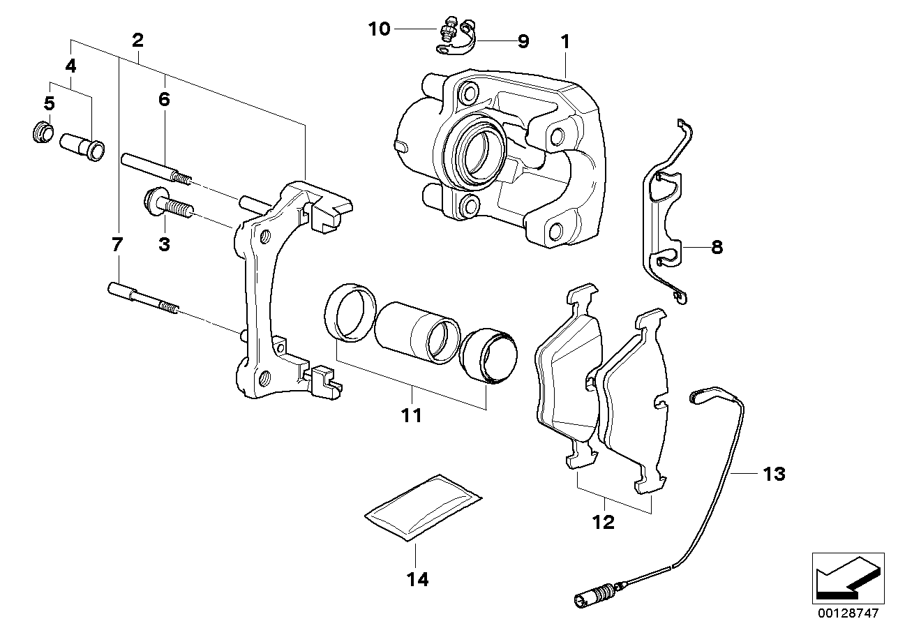 BMW 34 11 6 766 557 - Front wheel brake, brake pad sensor: 1  pcs. autospares.lv