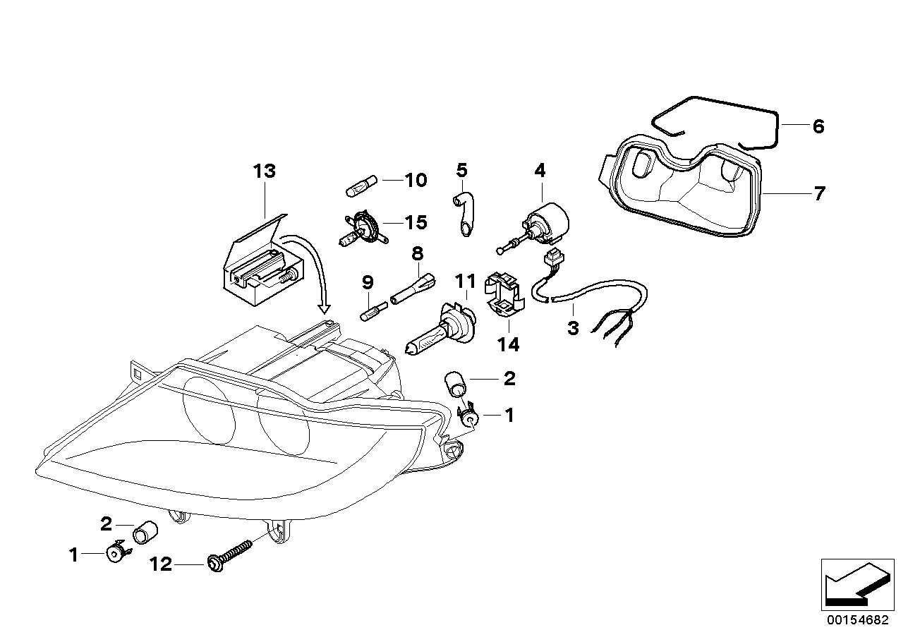 Mini 63 21 7 160 781 - Bulb, cornering light autospares.lv