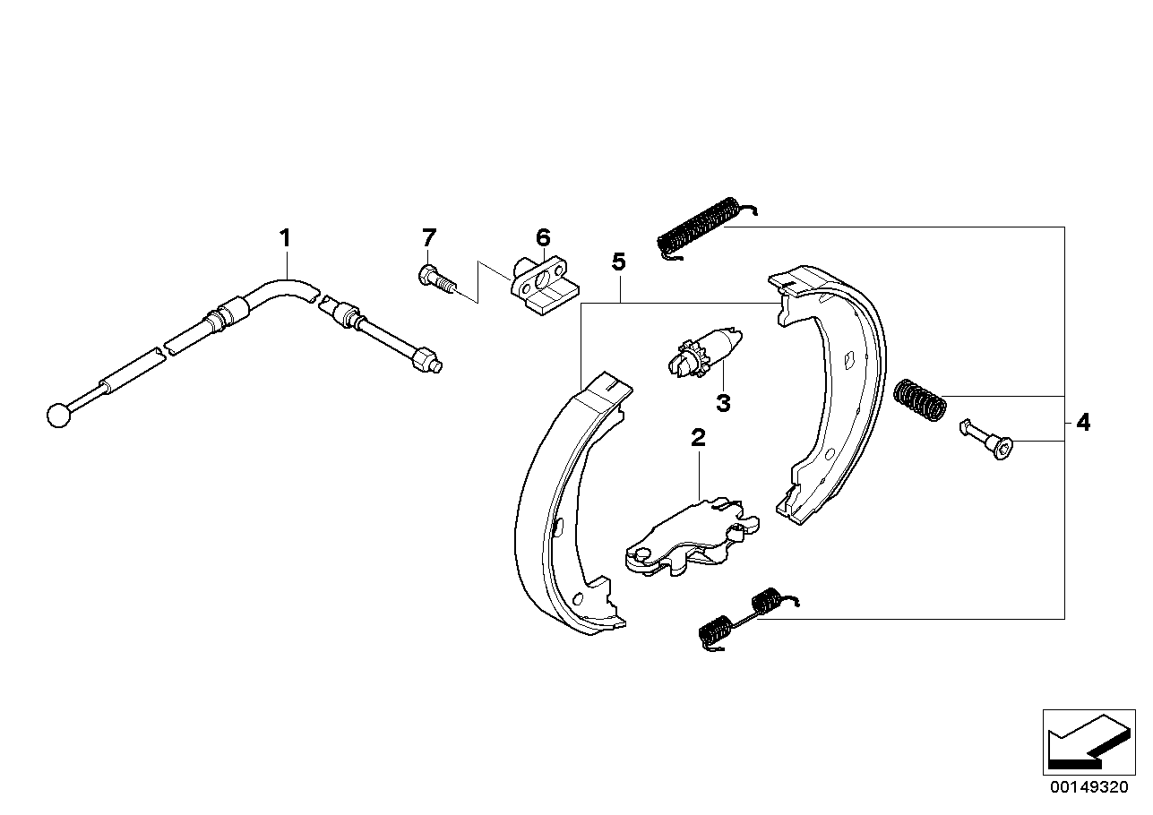 BMW 34416761291 - Brake Shoe Set, parking brake autospares.lv