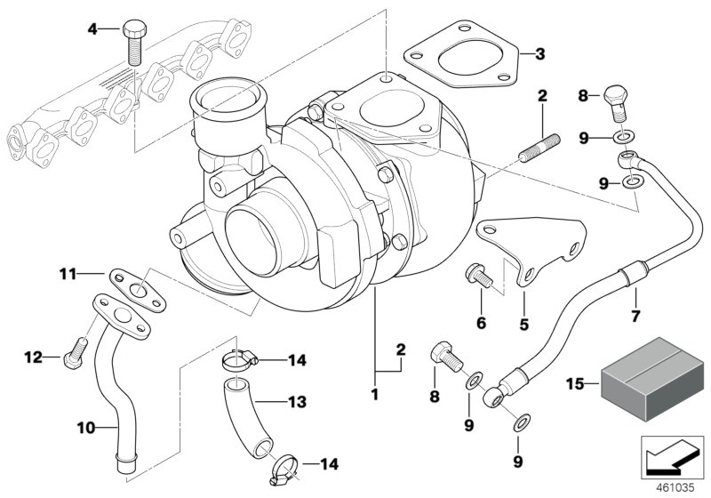 AEBI 11422247915 - Turbo charger with lubrication: 1  pcs. autospares.lv