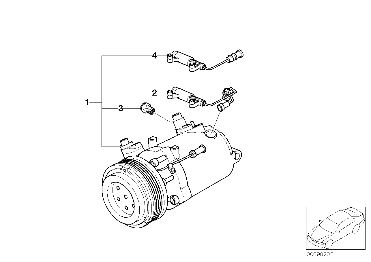 BMW (BRILLIANCE) 64526915388 - Rp air conditioning compressor: 1  pcs. autospares.lv