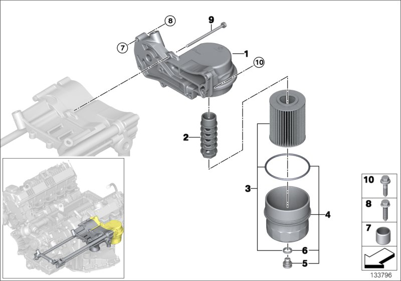 BMW 11427506678 - Lubrication system-oil filter: 1  pcs. autospares.lv