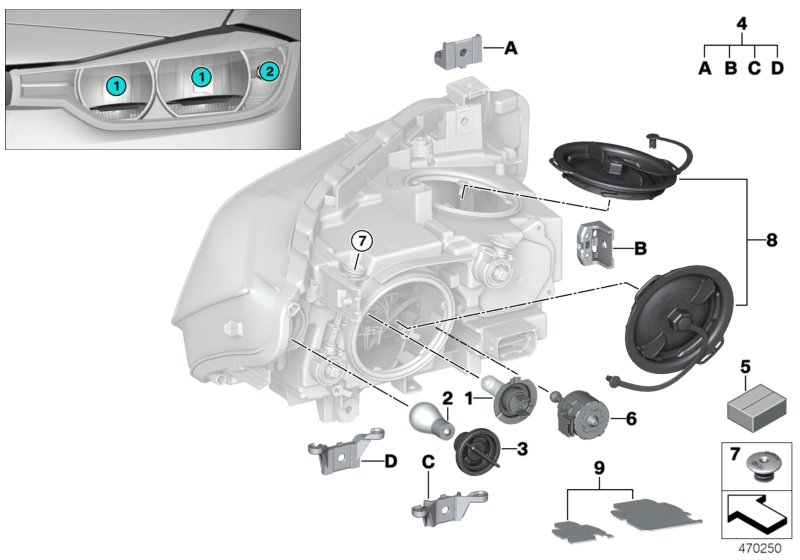 BMW 6311 7419 610 - Control Unit, lights autospares.lv