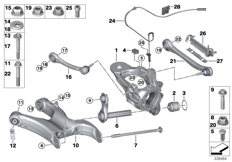 BMW 33 32 6 770 985 - Rear axle support/wheel suspension: 2  pcs. autospares.lv