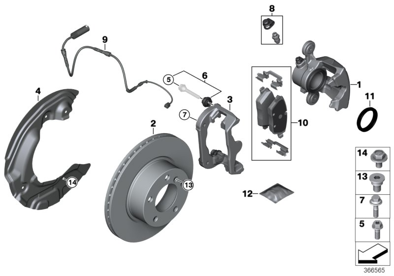 Mercedes-Benz 34116774158 - Front wheel brake, brake pad sensor: 2  pcs. autospares.lv