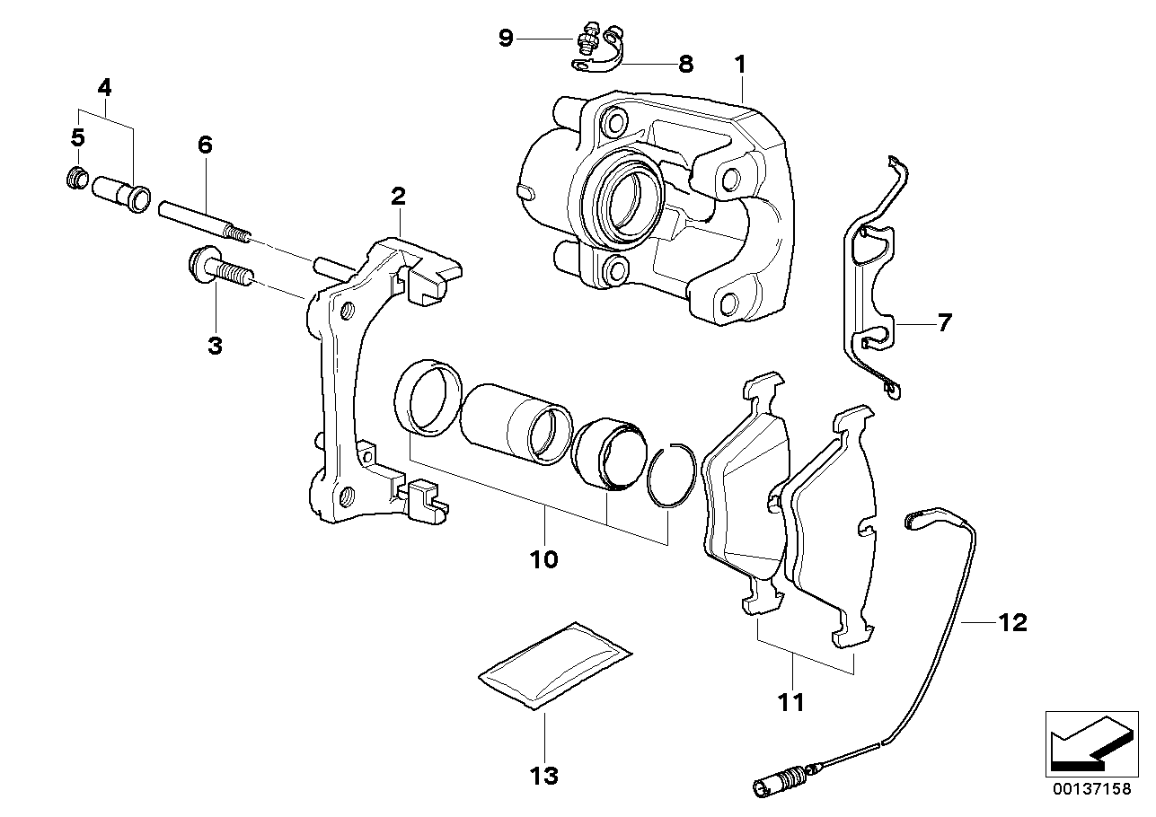 BMW 34 21 6 768 695 - Rear wheel brake, brake pad sensor: 2 Kit pcs. autospares.lv