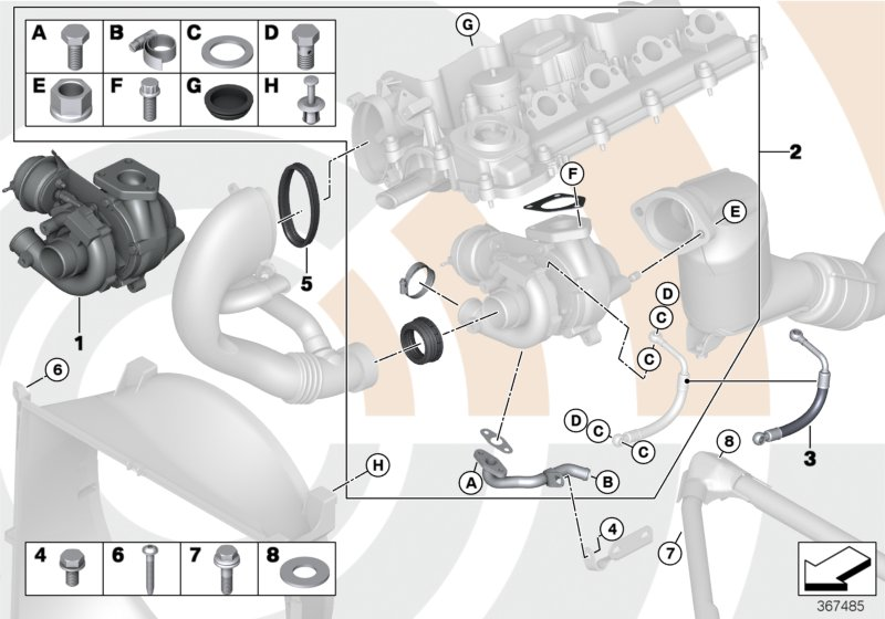 Mini 11652248901 - Turbocharger and install. kit value line: 1  pcs. autospares.lv