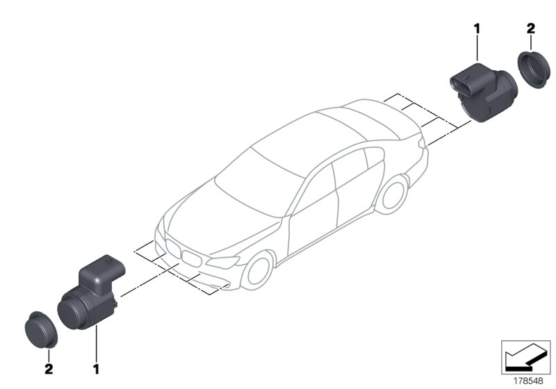 Mini 6620 6 956 742 - Ultrasonic-sensor: 8  pcs. autospares.lv