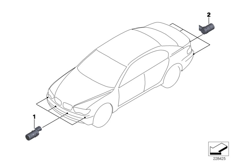 BMW 6620 6 989 155 - Ultrasonic-sensor: 4  pcs. autospares.lv