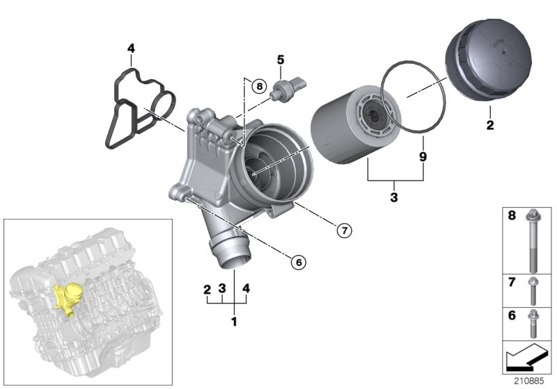 BMW 11427566133 - Lubrication system-oil filter: 1  pcs. autospares.lv