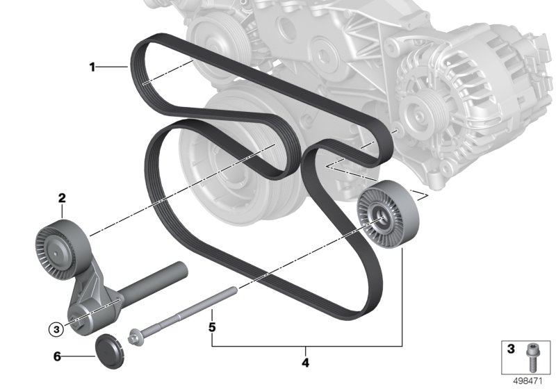 BMW 11 28 7 799 851 - Belt drive water pump/alternator: 1  pcs. autospares.lv