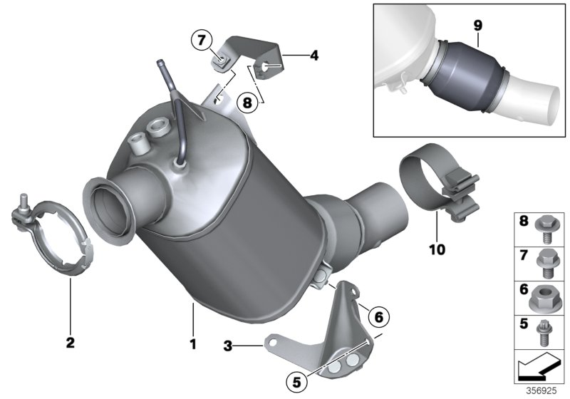 BMW (18.30.8.515.604) - Catalyser/diesel particulate filter: 1  pcs. autospares.lv