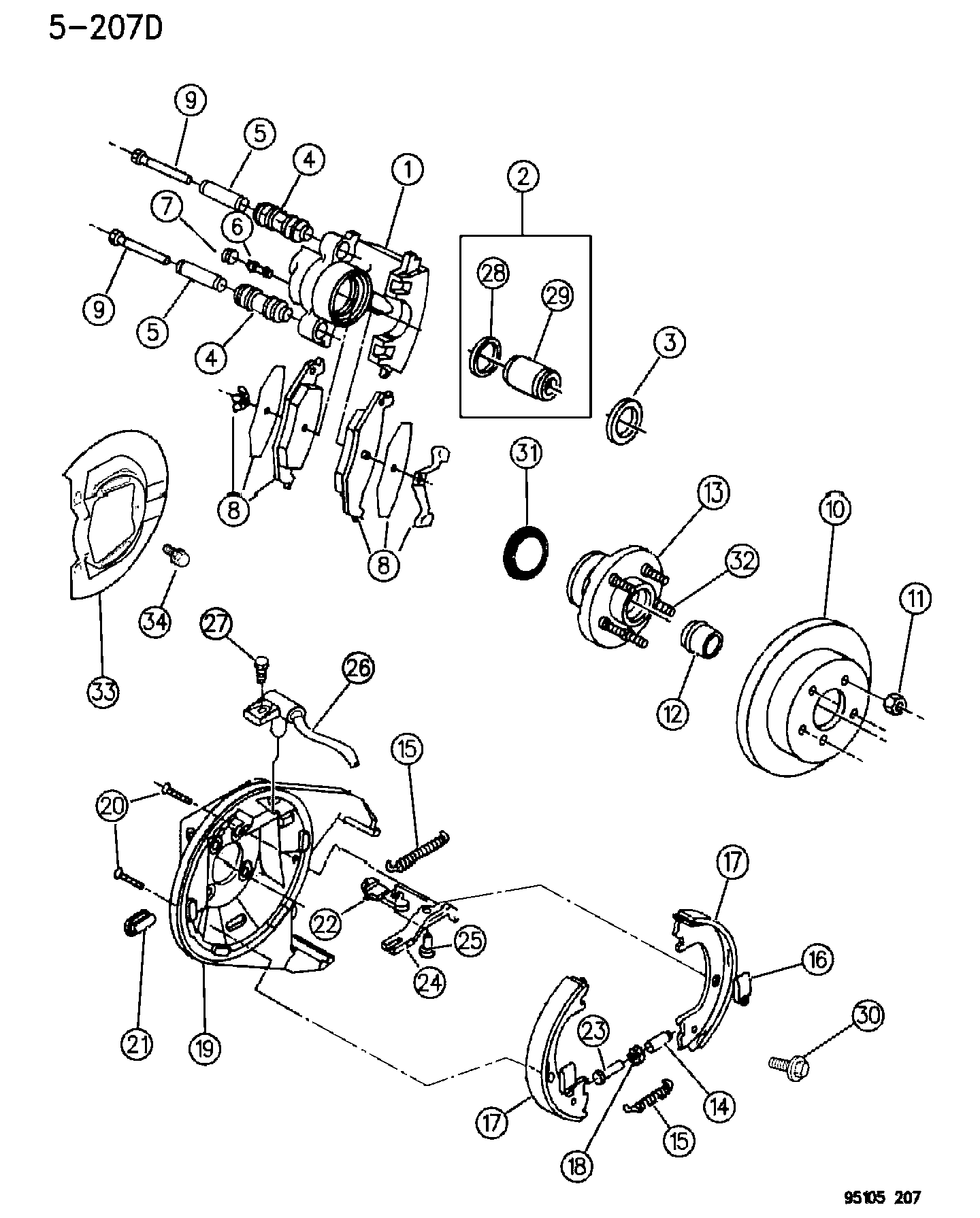 Chrysler 450 9553 - Brakes, rear disc, w/or w/o abs disc/disc, pl body: 002 pcs. autospares.lv