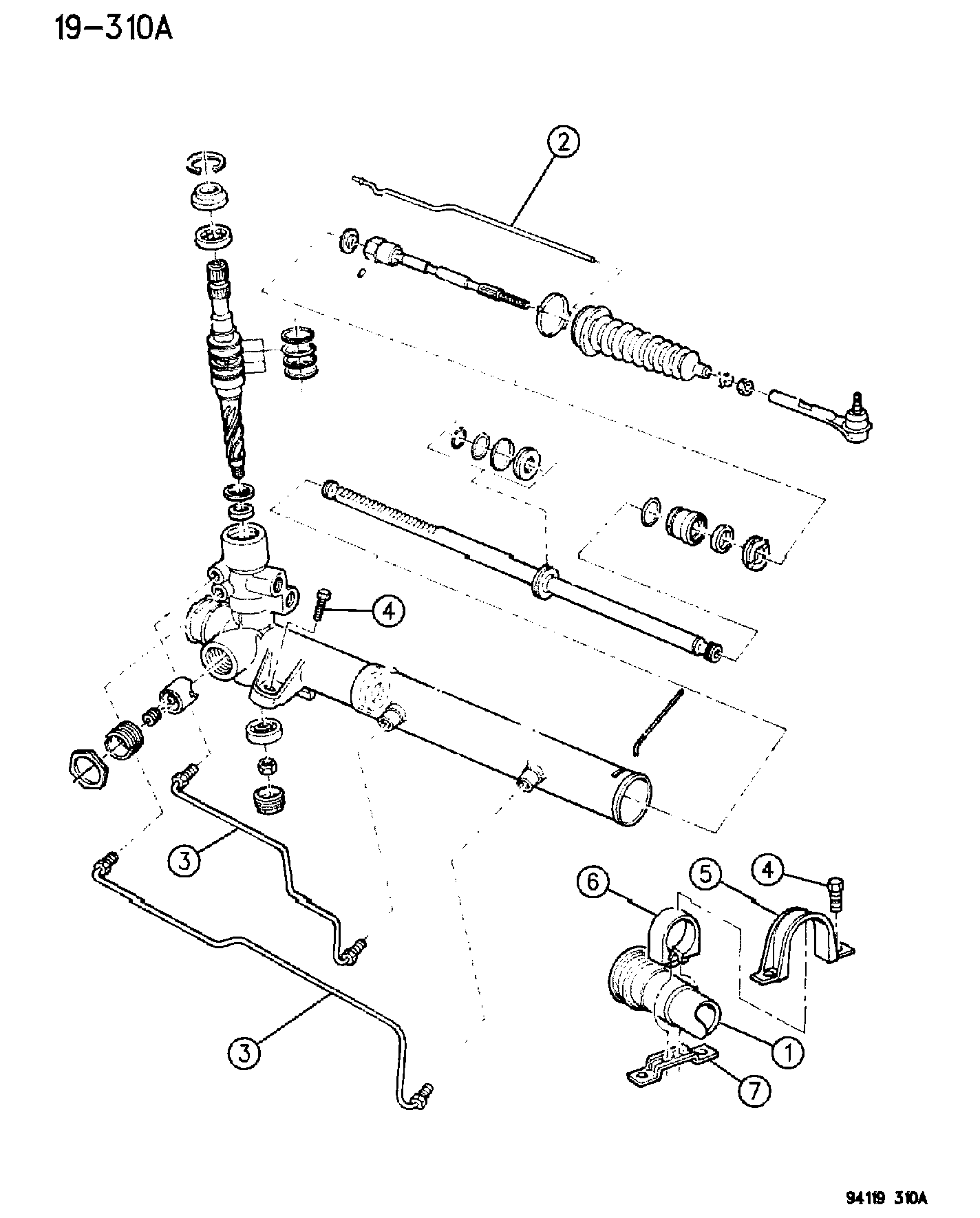 Jeep 5274 470 - Gear, rack & pinion, power, and attaching parts, a,j,s body: 002 pcs. autospares.lv