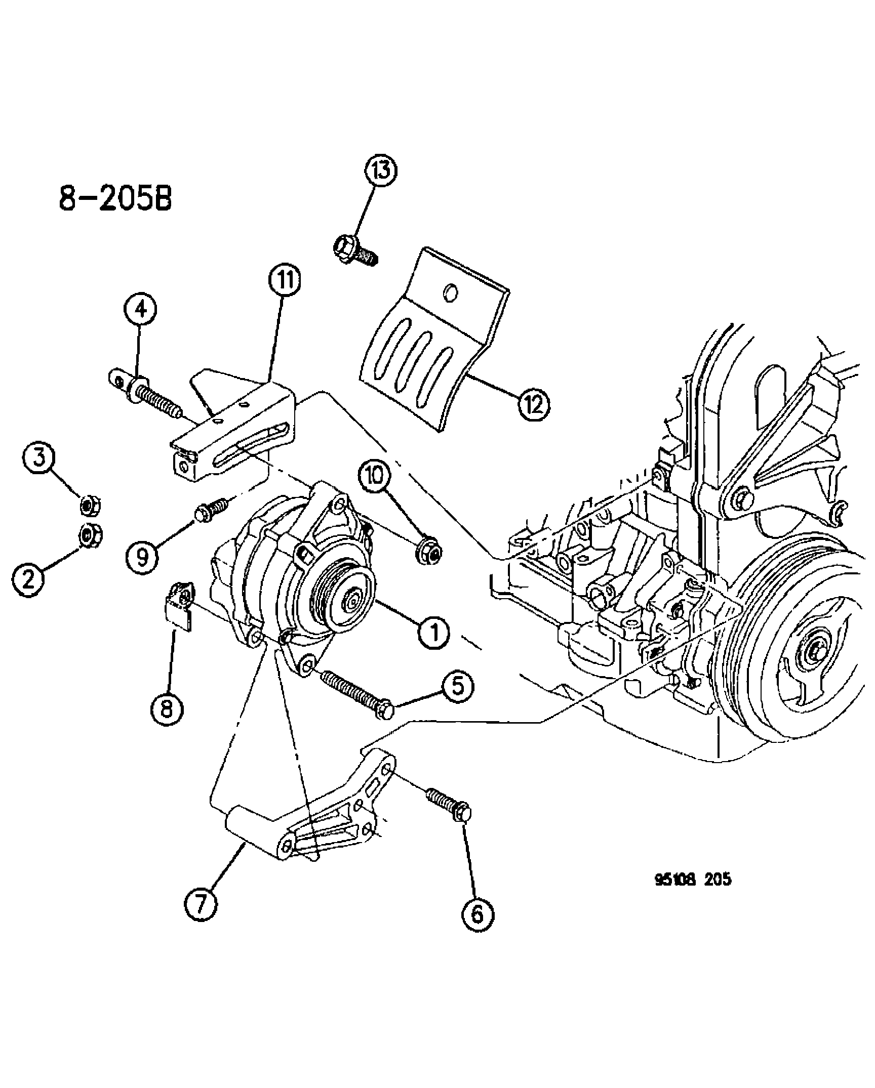 Alfa Romeo 455 7432 - Alternator & mounting, (generator), pl-ja-a-s-es: 001 pcs. autospares.lv