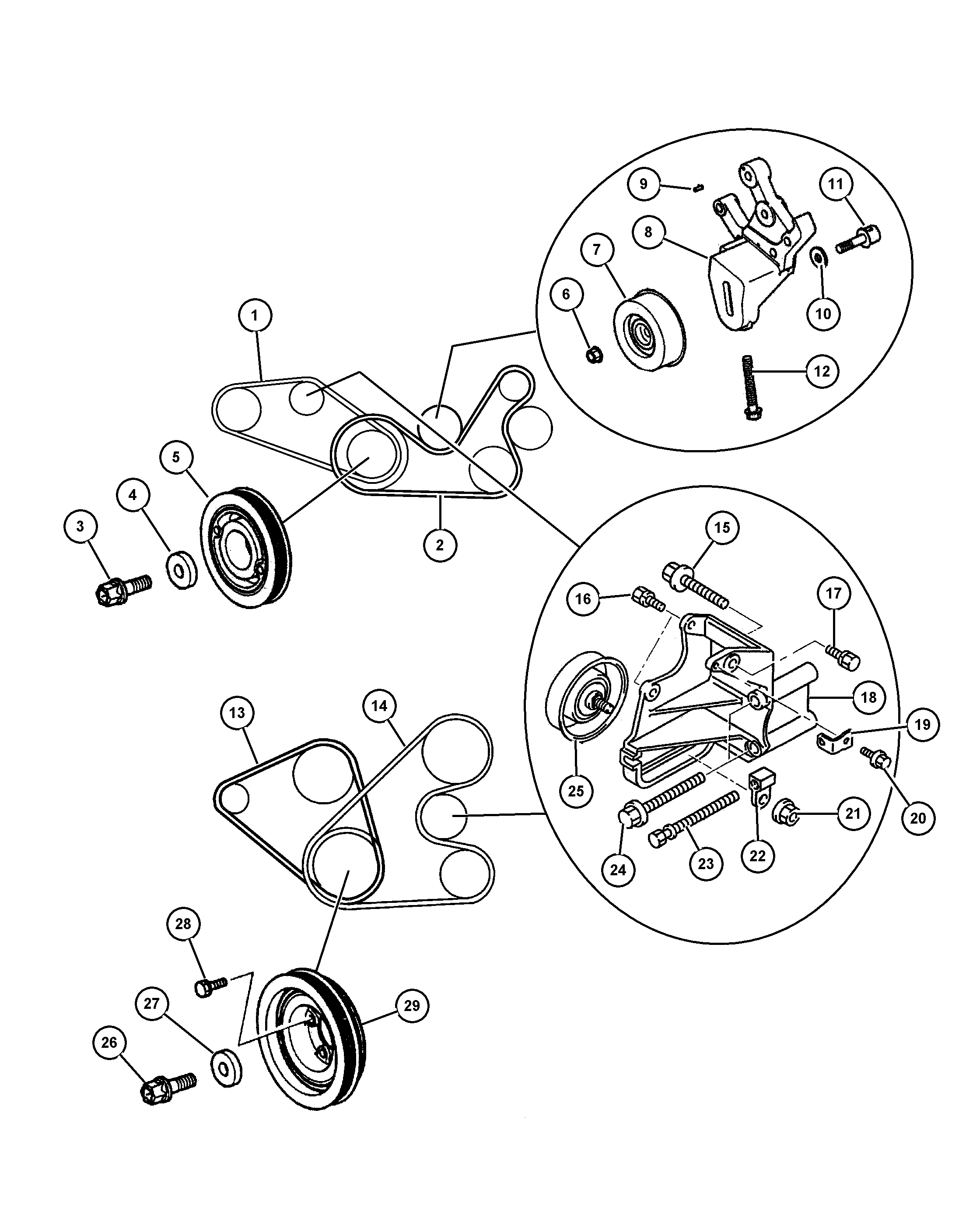 Dodge MD37 6691 - Belts and pulleys: 1 pcs. autospares.lv