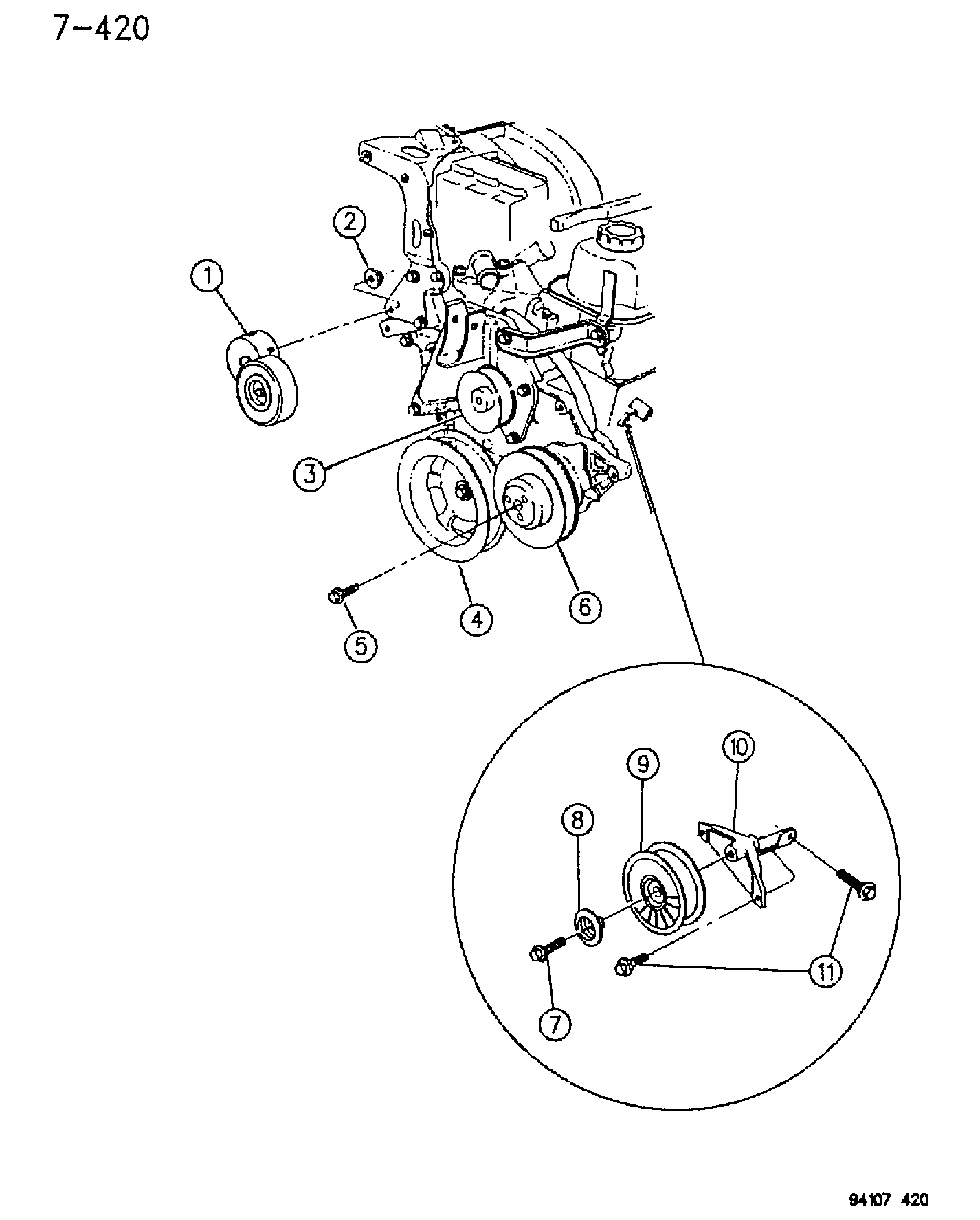 Chrysler 448 3221 - Drive pulleys, 3.3l, 3.8l engine, s body: 001 pcs. autospares.lv