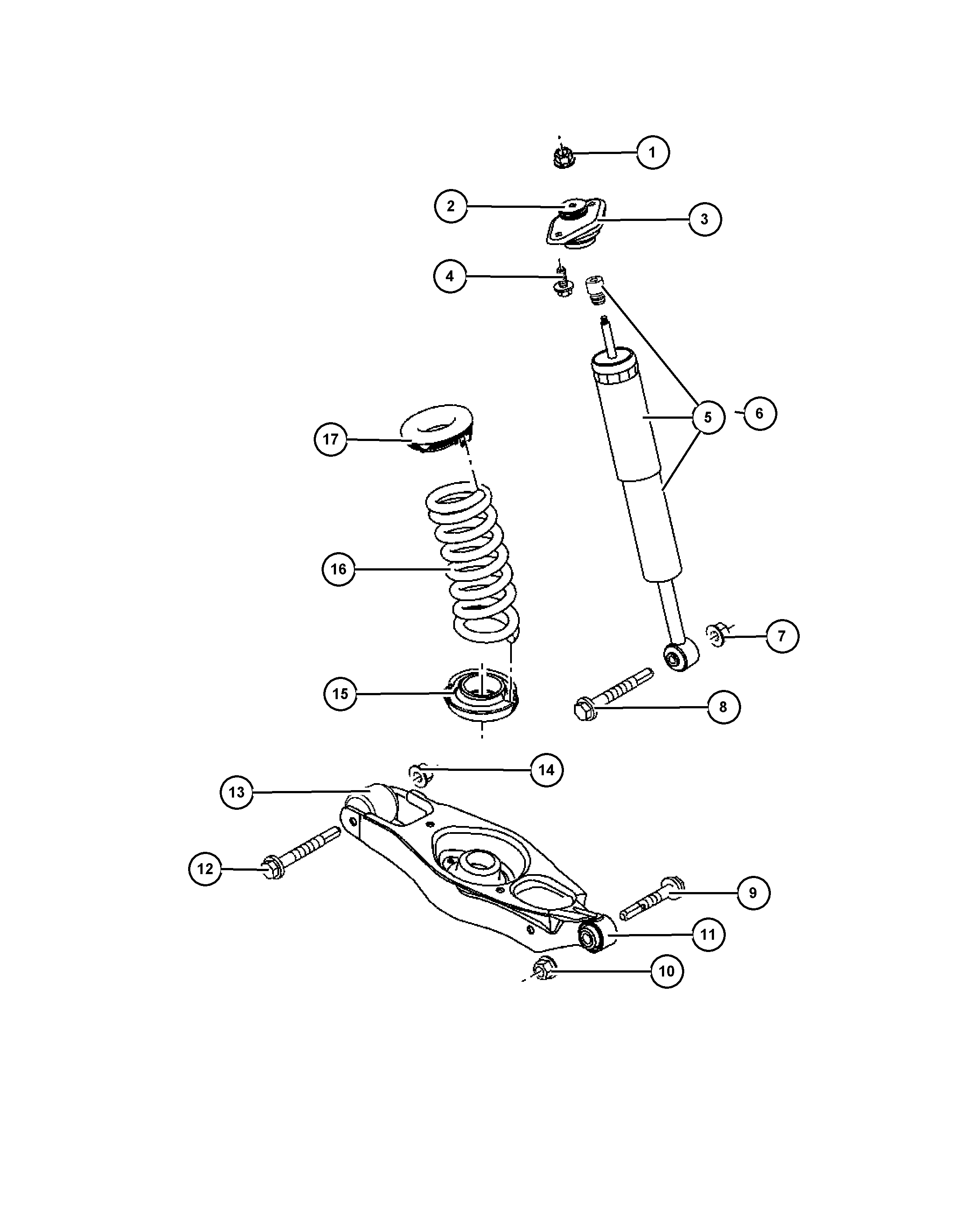 Chrysler 4895 235AA - Rear shocks,spring link,rwd: 2 pcs. autospares.lv