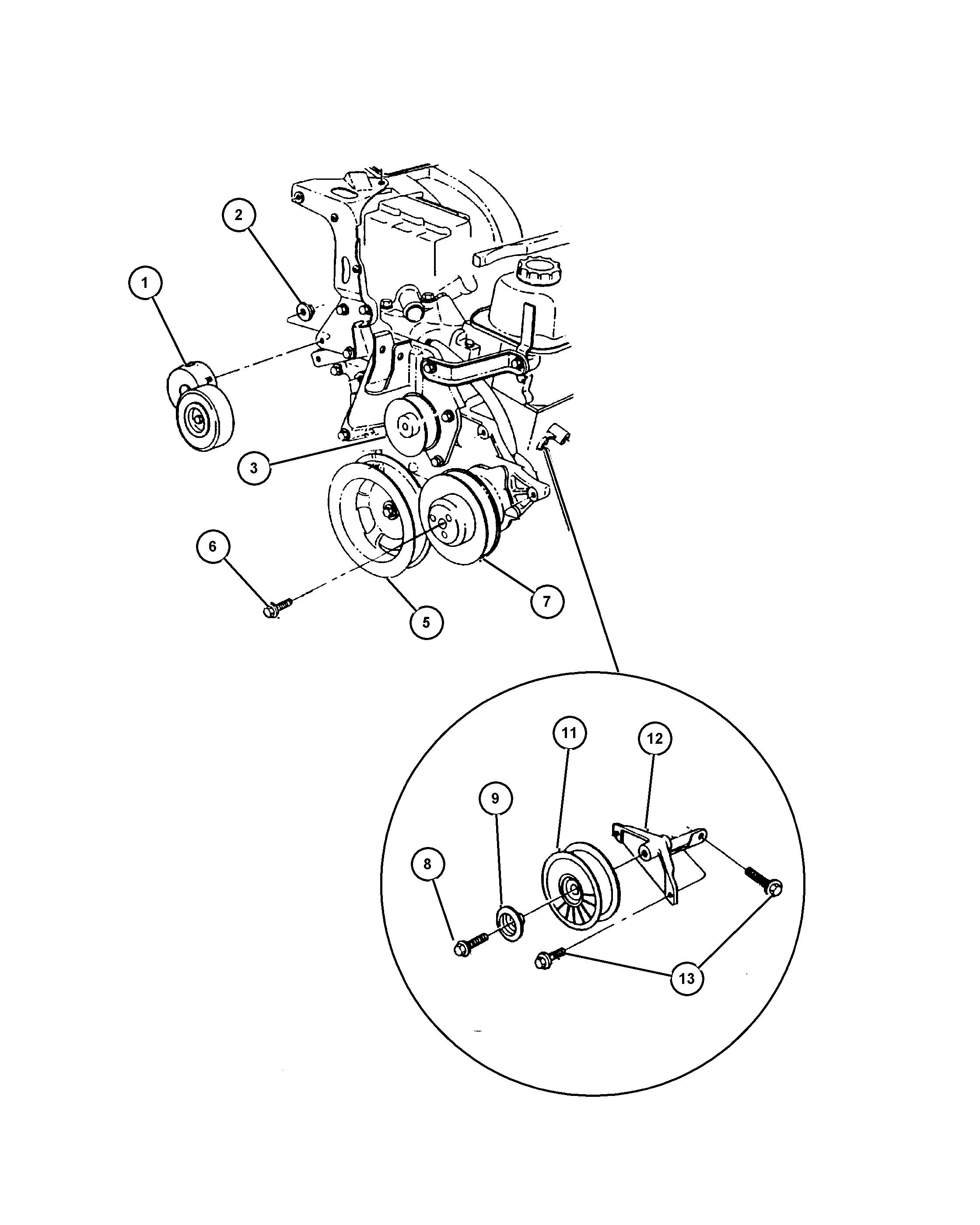 Plymouth 479 2112 - Pulleys and related parts 3.3l - 3.8l engine: 1 pcs. autospares.lv