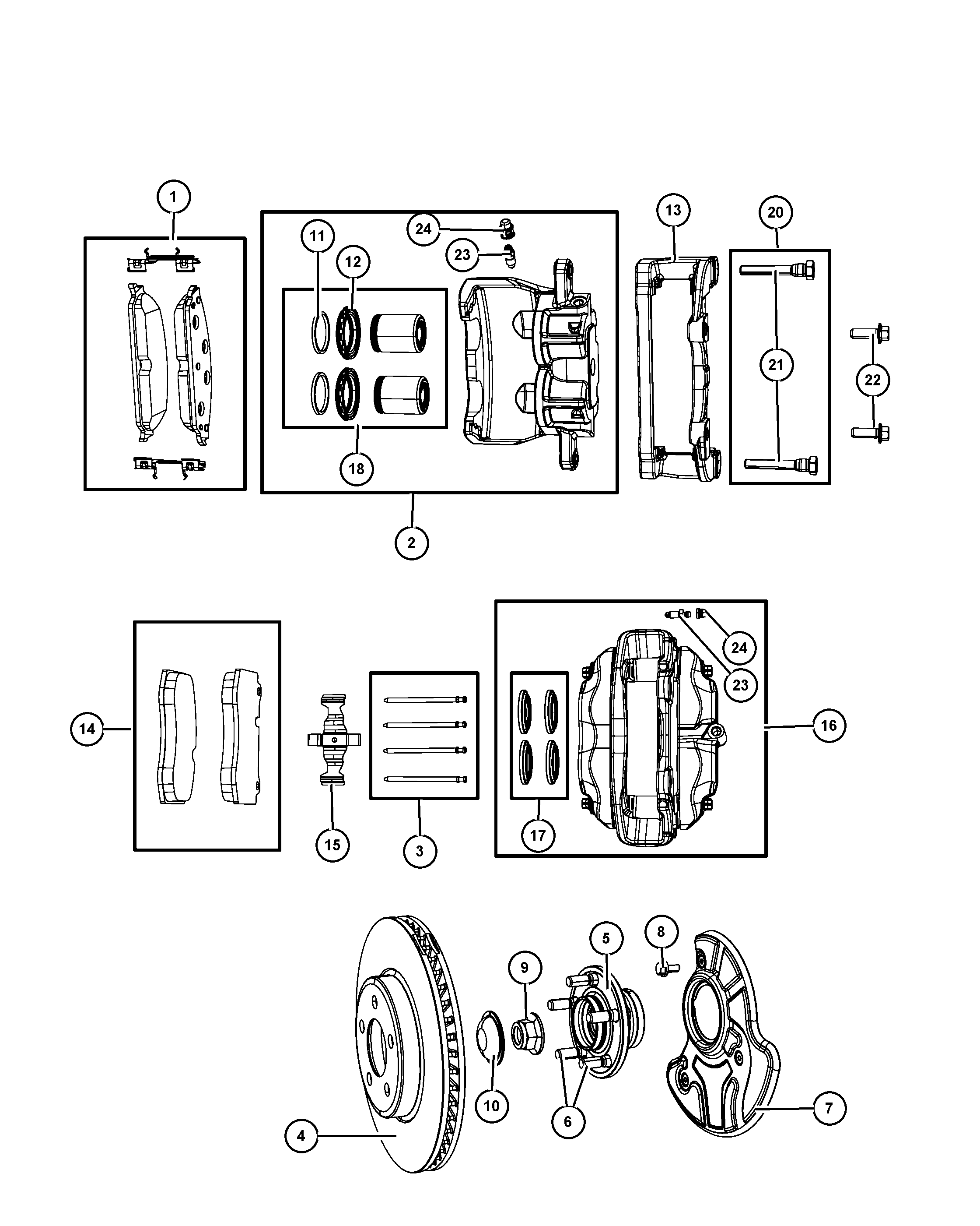 Dodge 5142 559AA - Brake Pad Set, disc brake autospares.lv