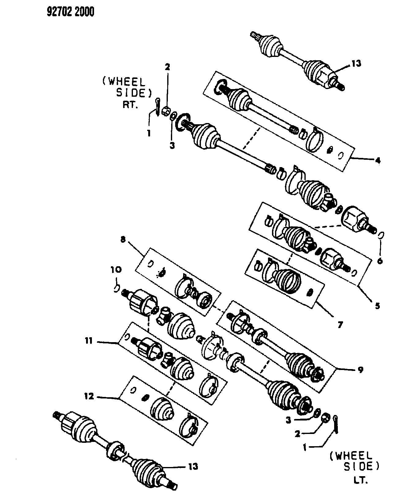 Mitsubishi MB83 7512 - Axle shafts, front, cz 35-colt wagon, summit wagon, fwd: 001 pcs. autospares.lv